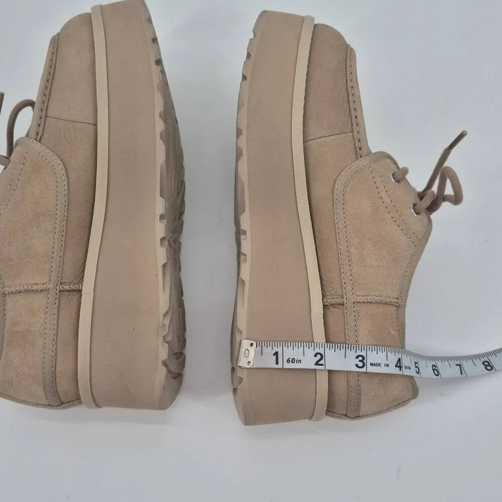 Ugg CityFunc Platform Shoes Suede Women's Lace-Up Size 8